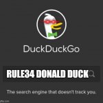 duck duck go wants to know your location | RULE34 DONALD DUCK | image tagged in duckduckgo | made w/ Imgflip meme maker