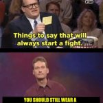 Here We Go | MEMES BY JAY; YOU SHOULD STILL WEAR A MASK WHILE IN A DOCTOR'S OFFICE | image tagged in drew carey,covid 19,mask,doctors | made w/ Imgflip meme maker