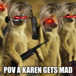 Heheh | POV A KAREN GETS MAD | image tagged in evil perry czts | made w/ Imgflip meme maker