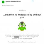 YOU MISSED YOUR SPAMICH Oh- uh- i mean.. SPANISH! | SPANISH | image tagged in duolingo's watching | made w/ Imgflip meme maker