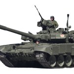 Russian T-90 tank transparent