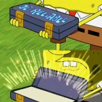 spongebob opening a box