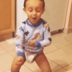 dancing kid with a full diaper GIF Template
