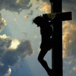 Jesus suspended on cross