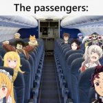 annoyed anime passengers