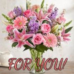 Flowers for You | FOR YOU! | image tagged in flowers,pink,blossoms | made w/ Imgflip meme maker