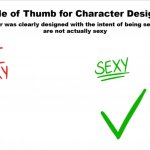 Rule of Thumb for Character Design: meme