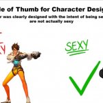 Rule of Thumb for Character Design: | image tagged in rule of thumb for character design | made w/ Imgflip meme maker