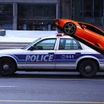 Brand New Lamborghini F**k a cop car