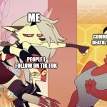 A Warrior Protects Their Kindred | ME; COMMENTERS SENDING DEATH/DOXING THREATS; PEOPLE I FOLLOW ON TIK TOK | image tagged in protective family | made w/ Imgflip meme maker
