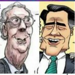 MCCONNELL AND ROMNEY caricature