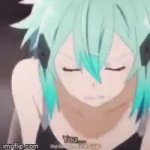 anime girl throws baguette GIF Template