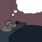 Awake Man Thinking in Bed meme