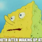 Waterrrrrr...... | MY MOUTH AFTER WAKING UP AT 3 AM | image tagged in dry spongebob,mocking spongebob,relatable,funny,i dont need it,new | made w/ Imgflip meme maker