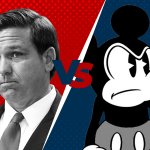 Ron DeSantis vs. Mickey Mouse meme