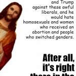 Jesus hates the libtards meme