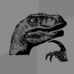 Grey Philosoraptor meme