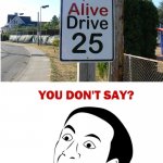 Keep kids alive, obviously | image tagged in memes,you don't say,stupid signs,school zone,25mph,funny | made w/ Imgflip meme maker