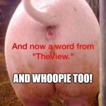 The View | AND WHOOPIE TOO! | image tagged in pig butt | made w/ Imgflip meme maker