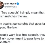 Elon Musk free speech tweet