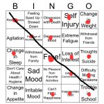 e | image tagged in depression bingo 1 | made w/ Imgflip meme maker