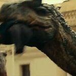 Allosaurus eating person