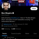 Ben Shapiro Twitter account