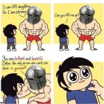 Crusaders can lift anything meme
