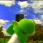 Yoshi with a hammer GIF Template