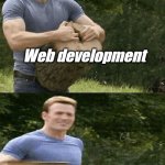 HTML Memes | Web development; HTML,CSS and JavaScript | image tagged in captain america rips log in two | made w/ Imgflip meme maker