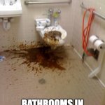 Girls poop too | BATHROOMS IN ROBLOX BE LIKE: | image tagged in girls poop too | made w/ Imgflip meme maker