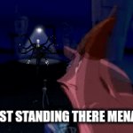 Slenderman be like | HE IS JUST STANDING THERE MENACINGLY | image tagged in gifs,slenderman,memes,spongebob | made w/ Imgflip video-to-gif maker