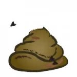 Poop shit dung flies steaming pile GIF Template