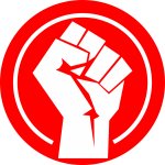 Marxist blm Left Fist Logo with transparency