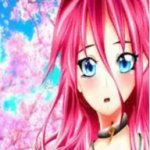 Pink hair anime girl template