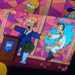 Homer pushing priest