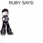 Ruby says