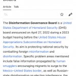 Disinformation governance board