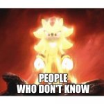 im saying | PEOPLE WHO KNOW WHAT THIS GROUP IS ABOUT: PEOPLE WHO DON'T KNOW | image tagged in super shadow,if you know you know | made w/ Imgflip meme maker