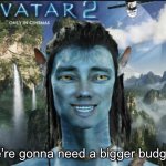 What’s the budget | We’re gonna need a bigger budget | image tagged in avatar boi,funny memes,memes,meme,avatar,movies | made w/ Imgflip meme maker