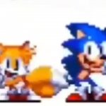 Sonic and tails dancing GIF Template