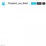 President_Joe_Biden announcement template with blue bunny icon meme