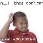 Damn I kinda don't care about the SCOTUS leak