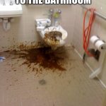 Girls poop too | WHEN I GO TO THE BATHROOM THIS HAPPENS | image tagged in girls poop too | made w/ Imgflip meme maker