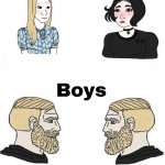 Girls boys template