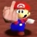 Mario middle finger meme