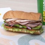 Subway sandwich template