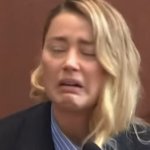Amber  Heard ugly cry meme