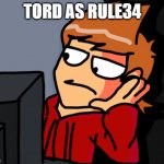 tord as rule34 | TORD AS RULE34 | image tagged in tord reaction,tord,eddsworld,reaction,rule 34 | made w/ Imgflip meme maker