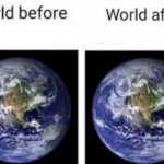 The world before (X) and after (X) template